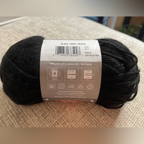 Red Heart Soft Yarn- Black - Picture 2 of 2